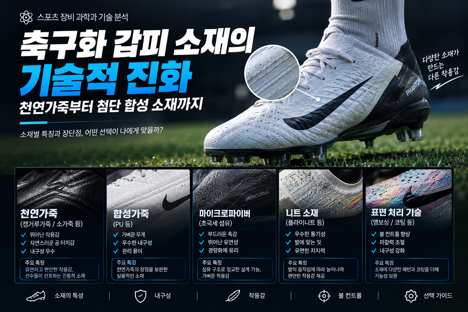 축구화 갑피 소재의 기술적 진화 썸네일