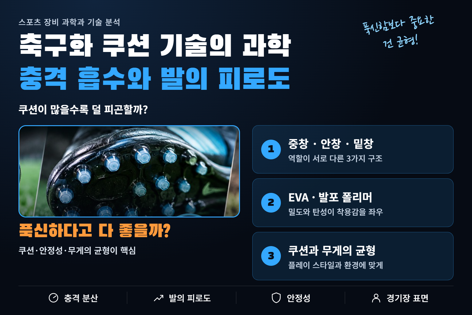 축구화 쿠션 기술의 과학 썸네일
